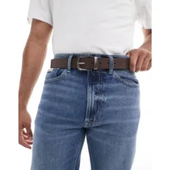Pull&Bear reversible belt in black and brown