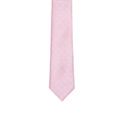 French Connection polka dot tie in pink and white