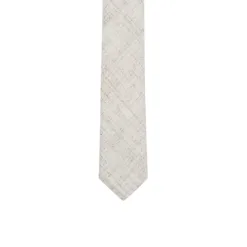 ASOS DESIGN linen textured tie in neutral